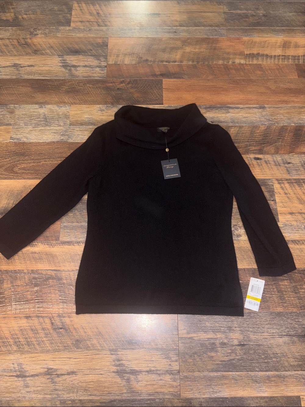 Charter Club Black Cowlneck cashmere Sweater